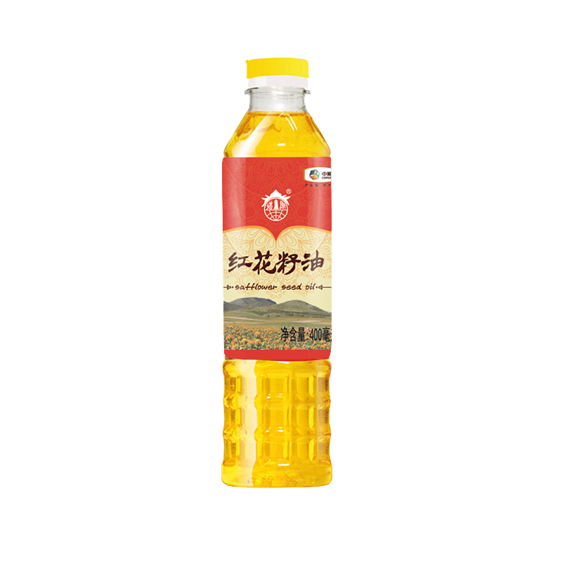 特价促销 2025.5月中粮塔原纯红花籽油400ml*5瓶共2升