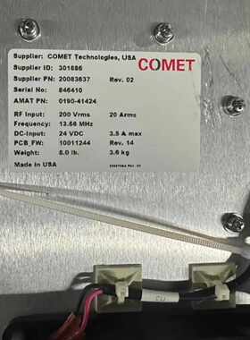 议价COMET射频电源匹配器 0190-41424适用
