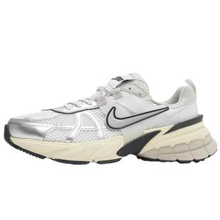 耐克女鞋V2K白银厚底老爹鞋网面透气休闲鞋机能跑步鞋FD0736-100