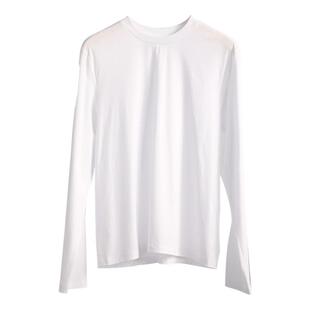 非市场货 打底衫天花板 100支单纱双面匹马棉 Row后中缝长袖T恤女