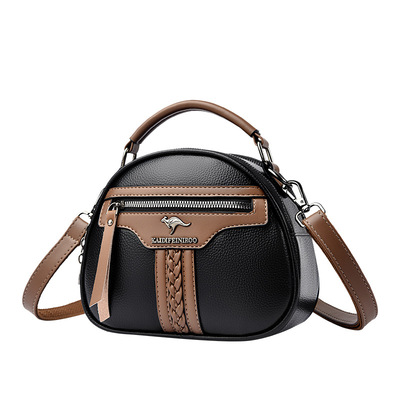 2025新款撞色小圆包手提单肩