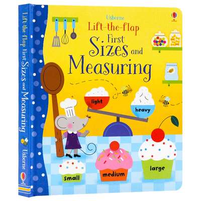 Usborne 原版英文 Lift-the-Flap Sizes and Measuring 长度概念启蒙儿童学量度尺寸翻翻书立体书亲子读物科普认知启蒙早教书3岁+