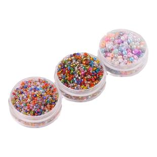 玻璃米珠散珠手工diy手链项链串珠材料首饰品配件珠子奶油珠瓷珠