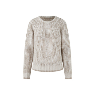 EATMI「隐奢金线」双色老钱风金银丝重工镂空羊毛毛衣