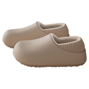 防水棉拖鞋女款冬季2025新款外穿防滑加绒保暖办公室家居包跟棉鞋