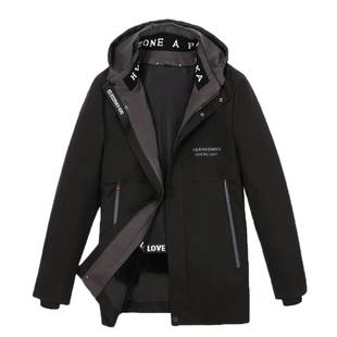 派克服男冬季短款2025新款可拆卸兔毛内胆真毛皮草外套加绒加厚