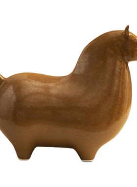 仿古陶瓷唐马摆件样板间工艺品