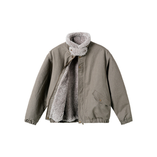 南乙 斜纹环保羊羔绒棉服两面穿冬季立领加厚保暖男棉衣外套55062