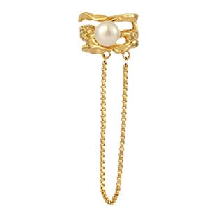 AIR-HORIZON金属珍珠耳夹复古流苏耳骨夹气质无耳洞耳环个性耳挂