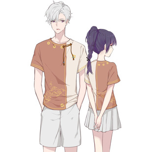 剑侠情缘3原创丐帮同人日常国风夏季男女生棉麻短袖T恤剑网三周边