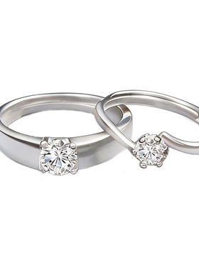 纯银5层18K真金镀金D色莫桑钻戒