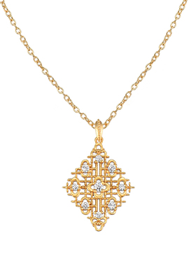 森吾《花步小筑》镂空花朵项链