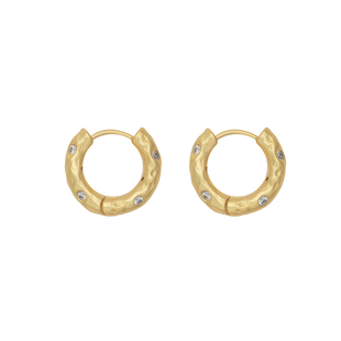 迷度小众设计高级感雾面圆环耳环耳扣日常耳圈通勤款耳饰铜材质潮