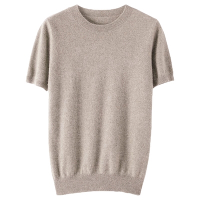 早秋季新款短袖针织衫女大码胖mm