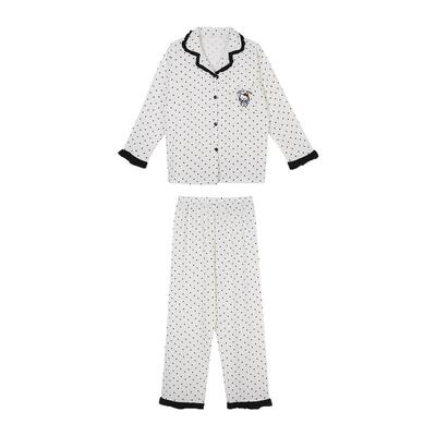 馨帮帮Homedress撞色波点家居服