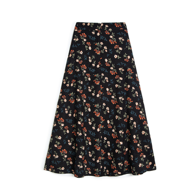 9962小红花灯芯绒半身裙女A字裙