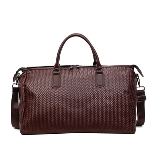 大容量旅行袋女韩版手提包编织菱格休闲运动健身包防水斜挎旅游包