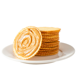 棵力果花生酱夹心薄饼超薄饼干单独小包装办公室零食休闲小吃食品