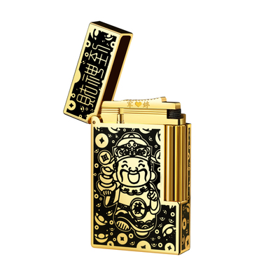 仕保罗财神到朗声充气打火机高档纯铜商务奢侈生日礼物定制礼品