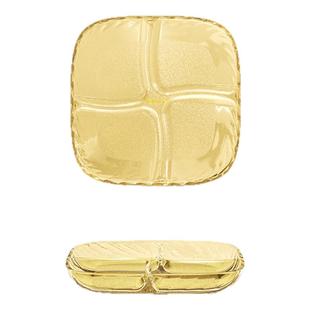 康宁餐具备菜葱姜蒜水果干果盘多格四分格家用分餐盘子调料蘸料碟