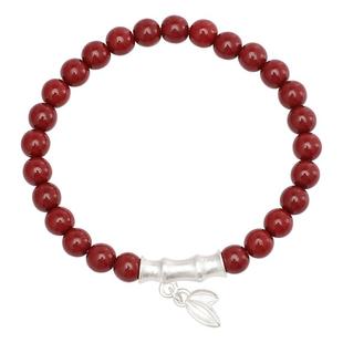 朱砂银手链足银999手镯转运手工原创设计保平安纯银手串女性