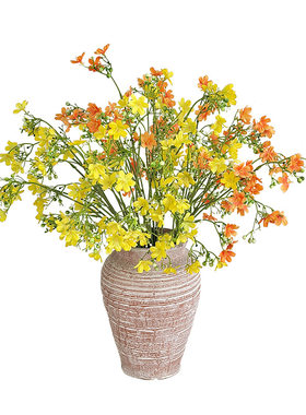 黄瑞香花迎春花假花装饰场景布置