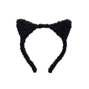 可爱毛绒猫耳朵发箍女秋冬发饰洗脸不勒头头箍敷面膜甜美发卡头饰