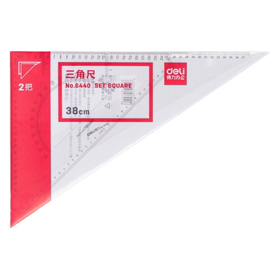 得力大号三角板透明塑料建筑设计