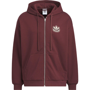 Adidas/阿迪达斯正品三叶草男女休闲连帽运动宽松耐穿外套KG8509