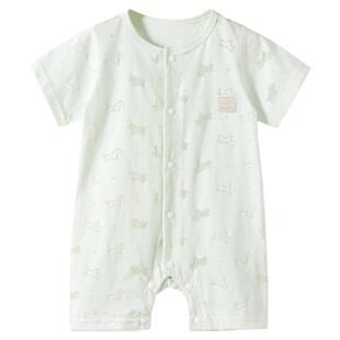 婴儿连体衣夏季薄款短袖空调幼儿睡衣哈衣新生儿衣服男女宝宝夏装