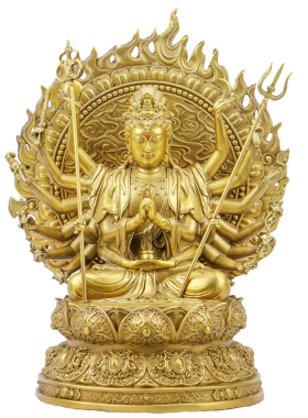 千手观音像铜客厅桌面摆件