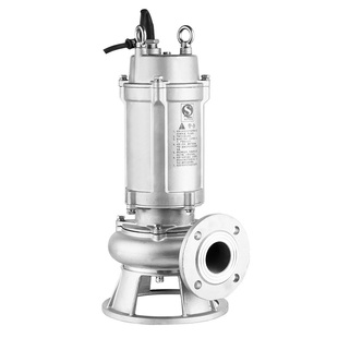 上海人民304全不锈钢污水泵316切割无堵塞潜水泵防腐耐酸碱化工泵