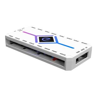 动力火车ARGB集线器PWM二合一机箱风扇转接1拖9温控调速神光同步