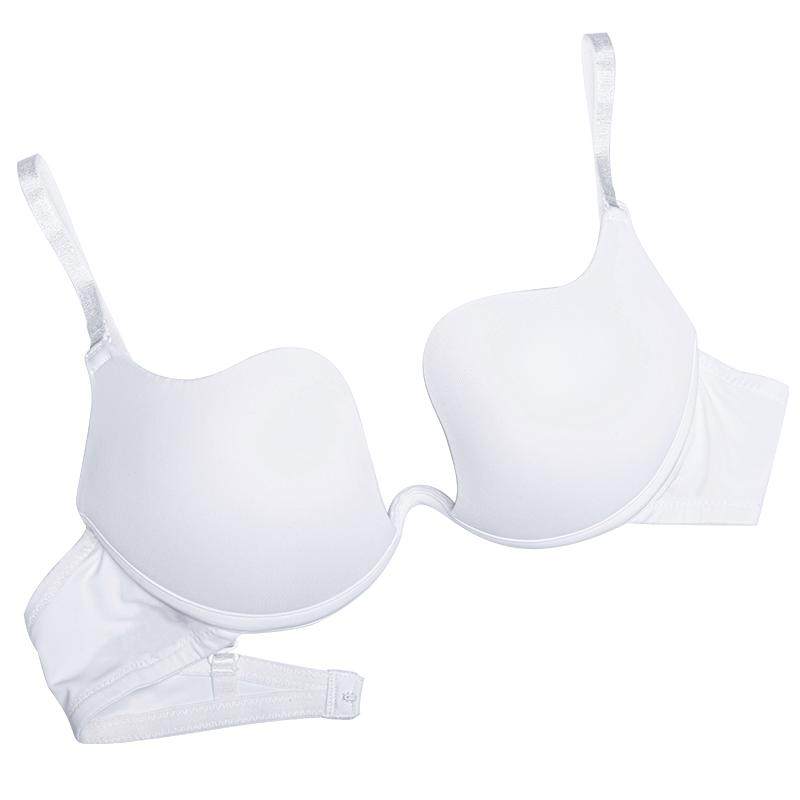 深U型聚拢美背文胸低胸深V领大露背隐形内衣小胸加厚上托礼服胸罩