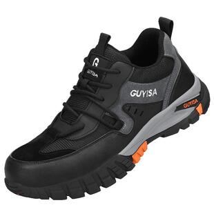 劳保鞋男款士冬季防砸防刺静电绝缘轻便钢板钢头耐磨抗造工作男鞋