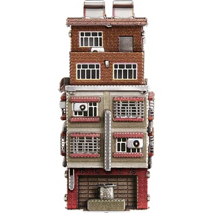 拼酷新城老街建筑系列拼装模型3d金属拼图手工diy玩具摆件