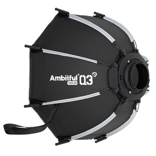 Ambitful志捷Q3系列柔光箱神牛口快拆八角40/60CM便携式柔光罩格栅摄影影棚户外补光灯罩可更换卡盘通用柔光