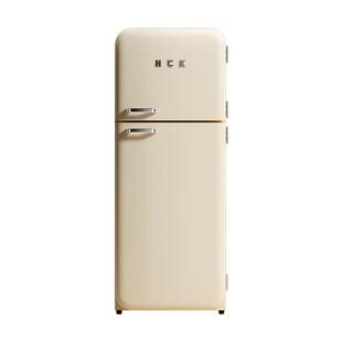 【自营】HCK哈士奇复古冰箱美式家用彩色冰柜冰箱BC-192RS小香风