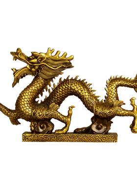 黄铜五爪金龙招财摆件装饰工艺品