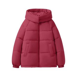 NOW真维斯红色本命年棉服女2025新款巨好看的冬装新年战袍厚外套