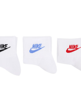 茵特|NIKE耐克男女袜运动袜2026夏季新款三双装低帮短筒白色短袜