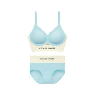 彗星天使小胸聚拢提胸防下垂内衣女无痕薄无钢圈文胸罩套装性感黑