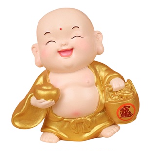 福运弥勒佛装饰好运摆件禅意佛系家居办公桌面工位寺庙文创伴手礼