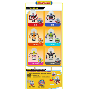 灵动创想蛋蛋小子玩具可动变形公仔弹射派奇蓝波钢镚爆能机甲王