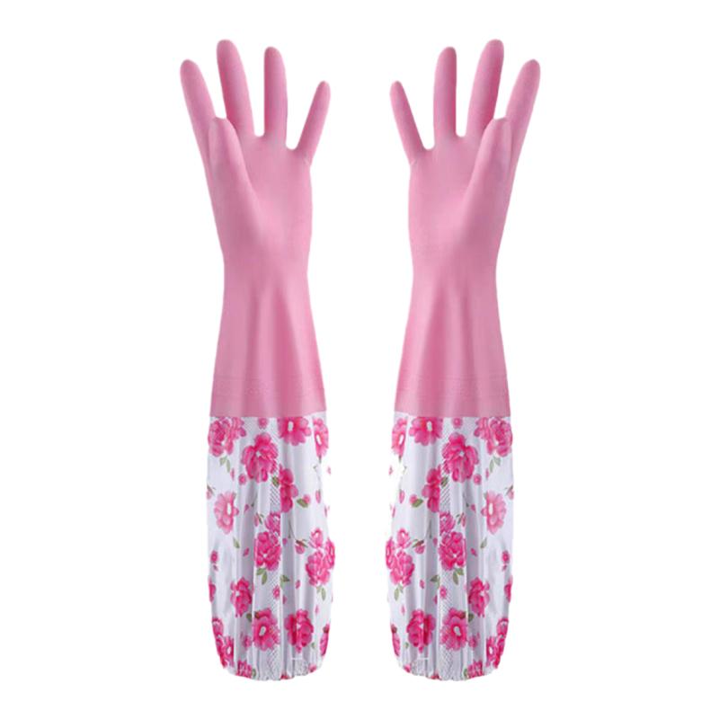洗碗手套女加绒加厚防水橡胶厨房洗衣服专用干活胶皮塑胶家务耐用