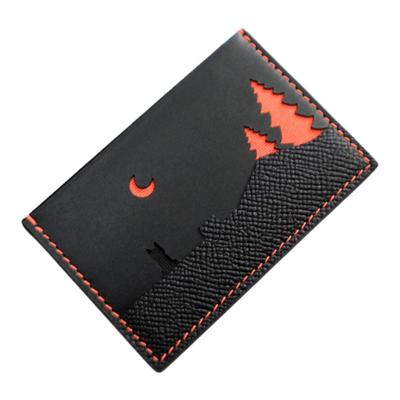 hibbers原创赏月猫牛皮卡包