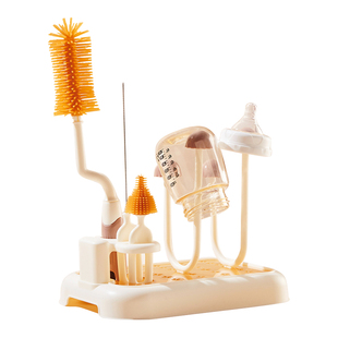 婴儿洗奶瓶刷子清洁套装置物架宝宝吸管奶嘴硅胶奶瓶晾干沥水支架