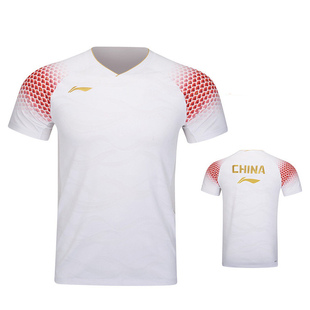 李宁羽毛球服男女比赛速干运动短袖T恤中青队大赛服AAYV148/149