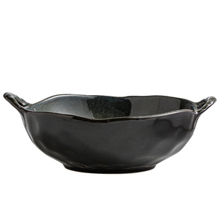 双耳陶瓷汤碗双耳碗家用碗餐具面碗日式碗个人专用汤碗粉碗拌面碗