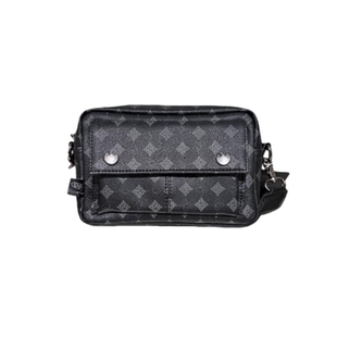 2026时尚户外街头男士老花斜挎包小清新男女单肩包格纹通勤潮背包